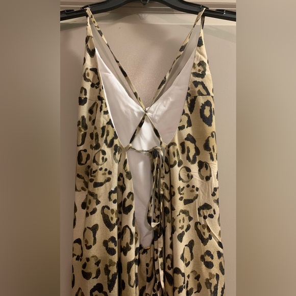 Revolve Amelia Slip Leopard Animal Print Metallic Slip Dress size XS/Small NWT - Picture 7 of 15